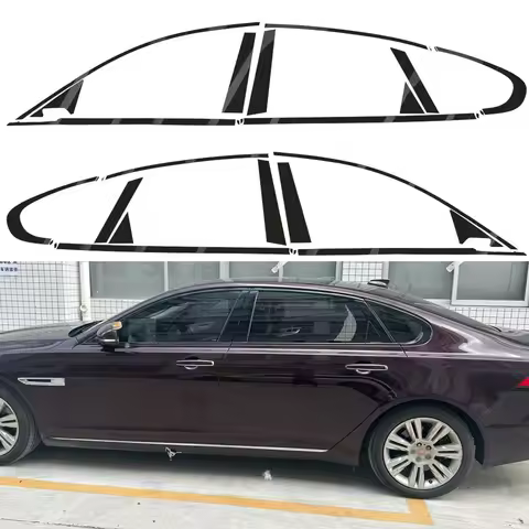 For Jaguar XF X260 2016-2020 Sedan Window Chrome Delete Blackout ABC Pillars Glossy Black Stickers
