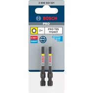 Bosch ดอกไขควง PRO Impact Torx แพ็ค2ดอก  T10 T20 T25 T30 T40 ดอกไขควง ขันสกรู ดอกไขควงดาว ประแจดาว ไ