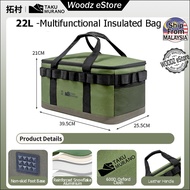 [Woodz] TAKU MURANO Large Capacity Insulated Cooler Bag Portable Thermal Lunch Tote for Camping Picn