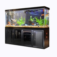 Tangki Ikan Kaca Ultra Putih Besar Tersuai Kabinet Asas Aluminium Akuarium Tangki Ikan Besar