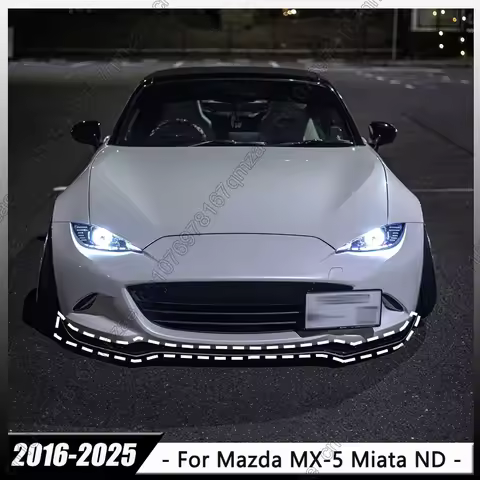 For Mazda MX-5 MX5 Miata ND 2-Door 2016-2025 3Pcs Car Front Bumper Spoiler Lip Lower Splitter Protec