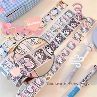 500pcs/roll Sealing Sticker Tapes Cute Kuromi Cinnamon Self-adhesive Label Stickers Journal Gift Dec