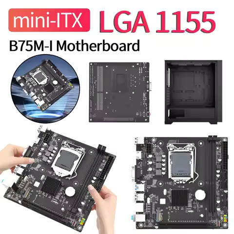 B75M-I Mini-ITX Motherboard LGA 1155 Desktop Motherboard Supports DDR3 Computer Main Board 16GB M.2 
