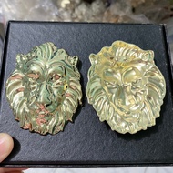 A803_ LION FACE BRONZE DRESS TAG SIZE 6x7cm