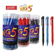 GSOFT WG5 / GSOFT WG7 Writemate Retractable Semi Gel Ball Pen (0.5mm / 0.7mm) - 25pcs/drum