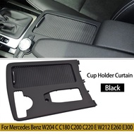 Car ABS Center Console Drink Cup Holder Roller Blind Frame Panel Suitable for Mercedes-Benz W204C C180 C200 C220 C300 W207 E W212 E260