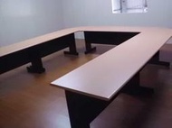 全新簡易式環型會議桌(HU獨立桌加上四分之一圓桌面,下去組合),OA屏風,辦公桌,獨立桌,辦公椅,鐵櫃,活動櫃,理想櫃