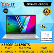 Asus Vivobook Pro 15 K3500P-AL1290TS 15.6'' FHD OLED ( i7-11370H, 16GB, 512GB SSD, IRIS Xe , W10+OPI, 2YW ) FREE BAG