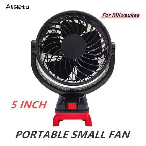 Electric 5 Inch Table Fan Rechargeable Mini Desk Fan 360° Rotation Outdoor Camping Portable Small Fa