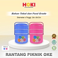 OKE PICNIC BOX PLASTIC STACKING BOX/ LARGE 3-LAYER STACKING BOX
