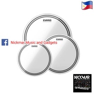 Evans ec2 360 clear 2ply drum set drum head