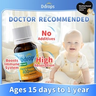 Ddrops Baby Liquid Vitamin D3 400IU Supplement for Infants. Toddler Immunity Booster. 液体D3滴剂/婴儿免疫提升 