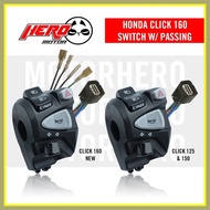 ❁ ✙ ┇    Domino Handle Switch For Honda Click with Pssing Light Hazard Light PLug and play