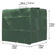 รูปแบบใหม่！1000ลิตร IBC Rain ถังน้ำคอนเทนเนอร์ตัน ป้องกันฟอยล์ผ้าคลุมฝุ่น เหมาะสำหรับสวนกลางแจ้งโรงง