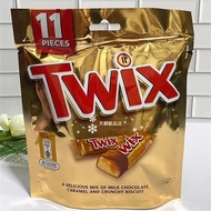 Hong Kong Daigou Imported MarsTwix Extra Crispy Caramel Sandwich Chocolate 11 Pack Chocolate Hour Sn