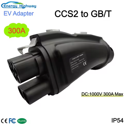 Energy Highway CCS2 to GB/T EV Converter Adapter DC 300A 1000V 300KW CCS Combo 2 to GBT Electric Veh
