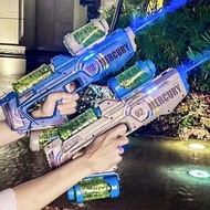 Children Fully Automatic Electric Burst Light Water Gun Glock Beach Playing Boy Toy Birthday Gift