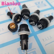 New 5 Pieces 5x20mm Electrical Screw Cap Panel Mounted Fuse Holders 125V/15A 250V/10A