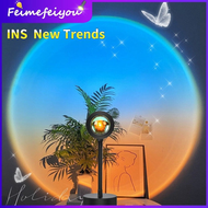 16 colors sunset lamp new style dawn light 360° Rotatable fairy lights with USB plug and remote cont