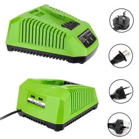 Replacement Charger For Greenworks 40V Lithium Battery 29482 29462 29472 2938302 BAF702 L-300 BAF704