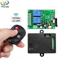 ☾✢ 433 Mhz Remote Controls AC 220V 2CH Relay Receiver Rf Transmitter Universal Gate Remote Control Switches For Garage Door / Light