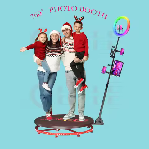 360 Photo Booth Automatic Machine Slow Motion Rotation Photo Booth 360 Video Booth With RGB Ring Lig