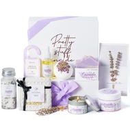 Gifts for Women Spa Lavender Bath Gift Baskets Mothers Day Gifts Relaxing Self Care Gift for Mom Her