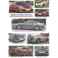 Porsche 911 991 997 carrera ANIBAL wide Bodykit body kit bumper skirt lip fender hood trynk bonnet g