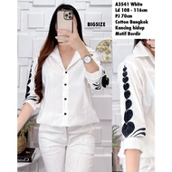 KATUN KEMEJA A3541/CZZ EMBROIDERED COTTON WOMEN'S SHIRT (MUST CHECK STOCK)