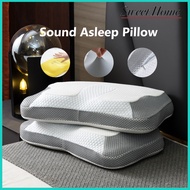 Sound Asleep Pillow Neck Spine Care Pillow Back Side Sleeping Bolster Ergonomic Cervical Pillow Premium Memory Foam Breathable Ultrasoft Fabric Bed Pillow