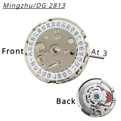 Calendar Display 21 Jewels Mingzhu 2813 Watch Movement Watches Clock Mechanism Repair Parts Accessor