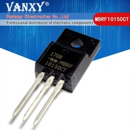 10pcs MBRF10150CT TO-220F 10150CT MBRF10150 TO-220 Schottky Rectifiers 10A 150Vrrn 5A 0.89Vf