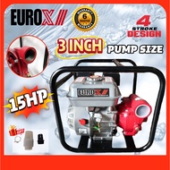 EUROX/// PPU9010 15.0HP 3" 4-Stroke Gasoline Water Pump Mesin Pump Air Mesin Water Pump Kebun