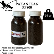 Pelet PF800 Pakan Ikan Hias Kecil Bibit Cupang Koi Gupy Burayak (50g)