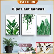 [READY STOCK]3pcs Set Canvas With Frame Hiasan Dinding Set Besar Wall Art Big Nordic Canvas Printing