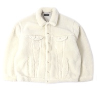 Excellent condition BALENCIAGA 2023AW 774376 UNISEX Oversized Boa Jacket/Blouson, Ivory, Size 2, Mad