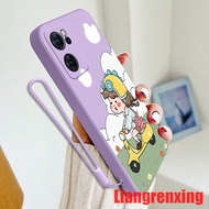 Casing OPPO Reno 7 5g oppo reno 7 4g phone case Softcase Liquid Silicone Protector Smooth shockproof Bumper Cover new design Cartoon Motorcycle for girls YTMTN01