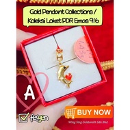 Wing Sing 916 Gold Charms Beands PDR Pendant Collections / Koleksi Loket PDR Emas 916