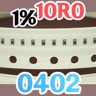 10pcs Chip resistor smd 10R0 100 10R 1% size 0402 1005 10ohm 10 ohm