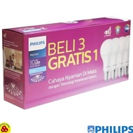 PUTIH Philips MYCARE 10W LED BULB Package 10W Contents 4 White