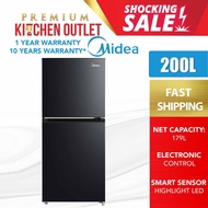 Midea 200L 2 Door Refrigerator MDRT267MTB30 | Peti Sejuk Peti Ais