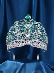 Miss Universe Force for Good Crown Shining Rhinestone Tiara Full Circle Large Crown Adjustable Brida