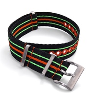 20mm 22mm Military Nylon Watch Strap NATO Strap Luminous Glow Bracelet Nylon Weav Band for Swatch X 