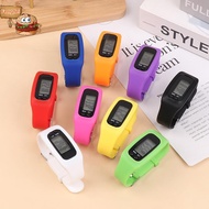 feng LED Pedometer Bracelet Step Counter Watch 12/24H Time Display Step Counter Watch Silicone Step 
