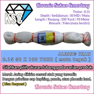 MATA FISHING NET STRING 0.15 50X100 YOKO (straight eye) TRAIN 015 / CRAB NET / STRING NET 015 / CRAB
