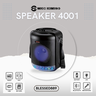 SPEAKER MKC KIMISO 4001 KARAOKE PORTABLE 8" BULAT BLUETOOTH USB Bonus Microfon + Remote//BLESSED889
