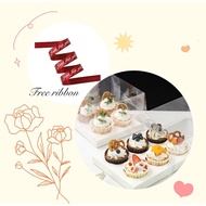 Transparent cupcake box  6 cavity 5pcs Transparent muffin box
