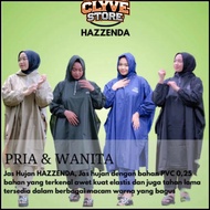 MERAH HIJAU HAZZENDA Men's & Women's Raincoat Poncho Pants Coat - Anti-Leak PVC Material, Black, bir