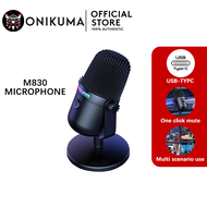 ONIKUMA M830 ไมโครโฟน ไมโครโฟนตั้งโต๊ะ ไมโครโฟนแบบมีสาย ไมโครโฟนสตรีมมิ่ง ไมโครโฟนเกม
