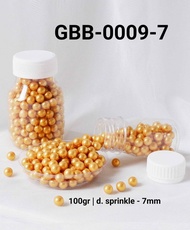 GBB-0009-7 Sprinkles sprinkle sprinkel 100 gram mutiara emas